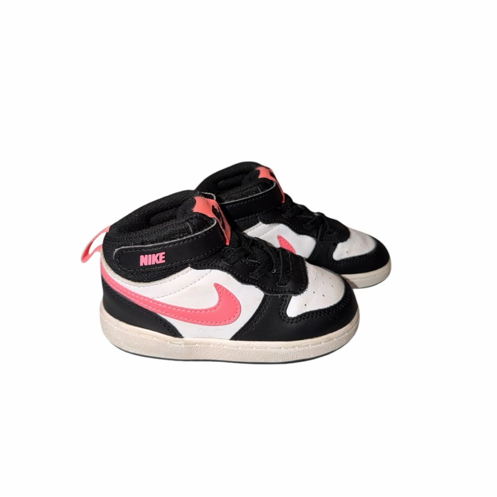 Nike Kids Black and Pink High-Top Sneakers